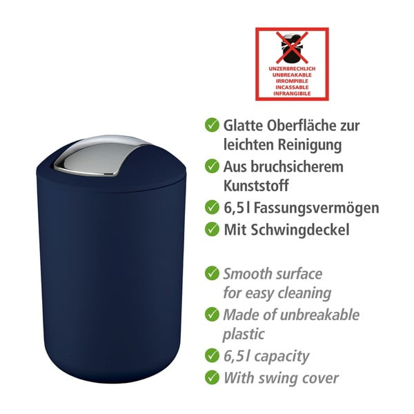 Granatowy kosz na śmieci Wenko Brasil Dark Blue L-image-2