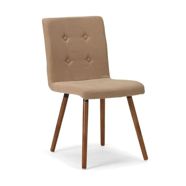 Beżowe krzesło drewniane SOB Arana