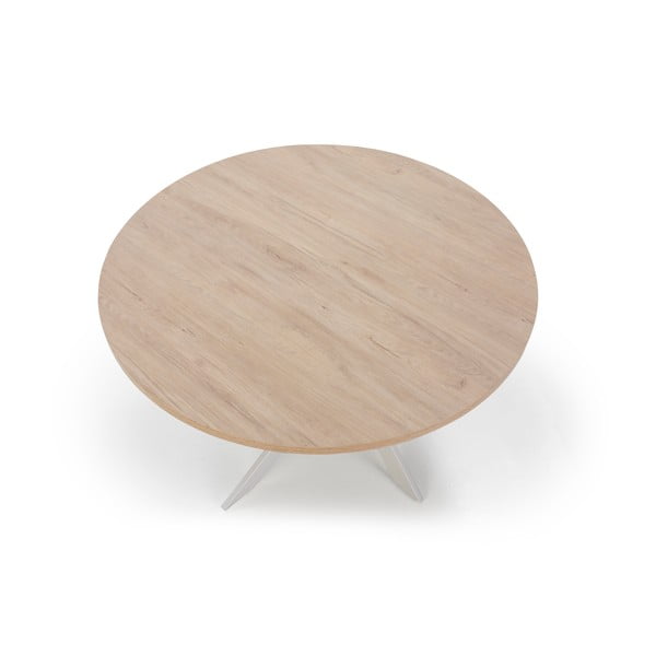 Okrągły stół z blatem w dekorze dębu ø 120 cm Ther – Marckeric-image-3