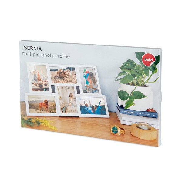 Biała ramka ścienna na 6 zdjęć Balvi Isernia-image-1