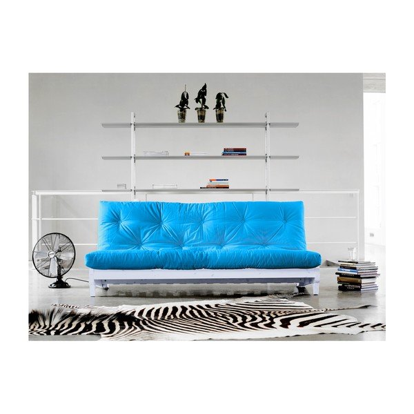 Sofa rozkładana Karup Fresh White/Horizon Blue-image-2
