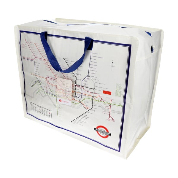 Pojemnik do przechowywania ubrań z plastiku z recyklingu 58x28x48 cm Heritage Tube Map – Rex London
