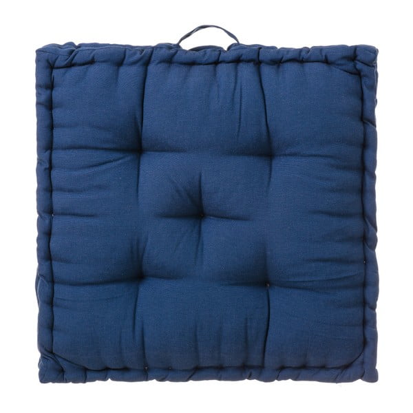 Niebieska poduszka/siedzisko z bawełny Unimasa, 60x60 cm