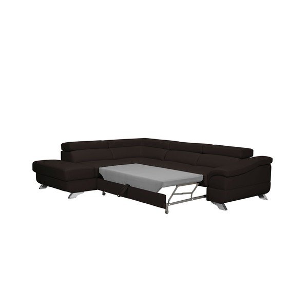 Ciemnobrązowy rozkładany narożnik lewostronny Windsor & Co Sofas Gamma-image-3