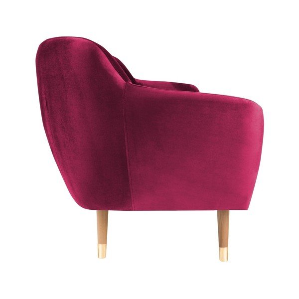 Różowa aksamitna sofa Mazzini Sofas Benito, 158 cm-image-3