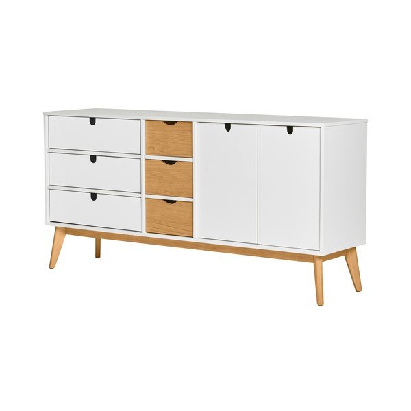 Biała komoda z 6 szufladami Marckeric Cris-image-3