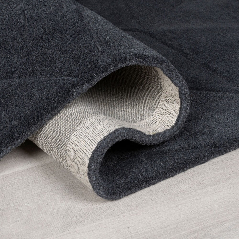 Antracytowy wełniany okrągły dywan tkany ręcznie ø 160 cm Shard Charcoal – Flair Rugs (zdjęcie 3)