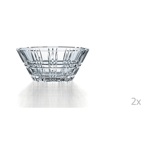 Zestaw 2 salaterek ze szkła kryształowego Nachtmann Square Bowl Komplet, 15 cm