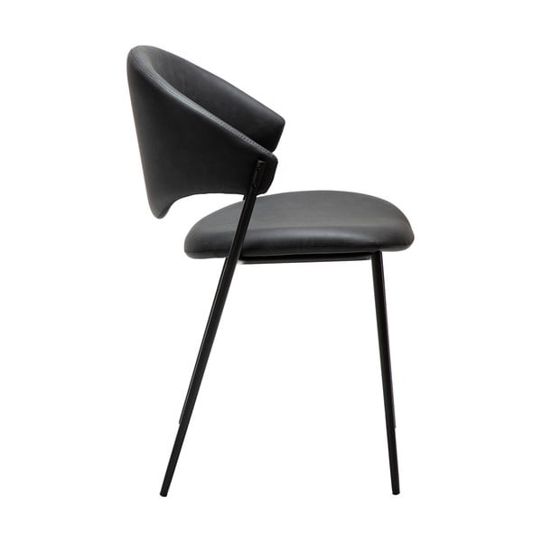 Czarne krzesło z imitacji skóry Zone – DAN-FORM Denmark-image-2
