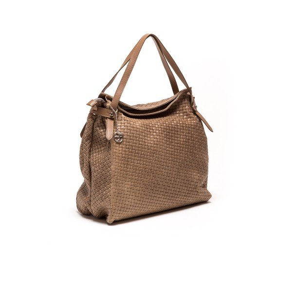 Skórzana torebka Carla Ferreri 861 Fango-image-2