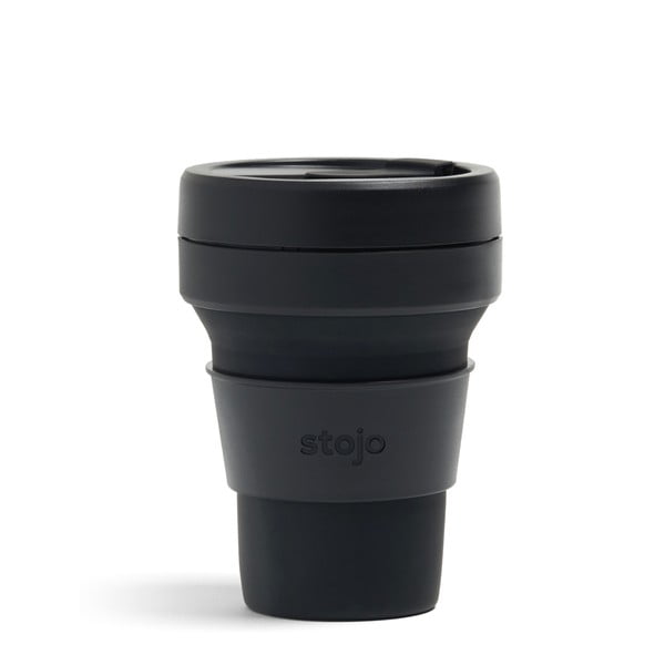 Czarny składany kubek podróżny Stojo Pocket Cup Ink, 355 ml
