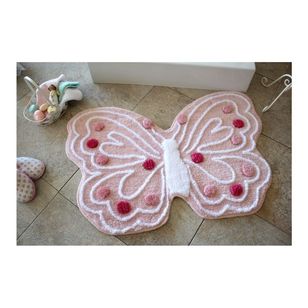 Dywanik łazienkowy Kelebek Pink, 70x120 cm