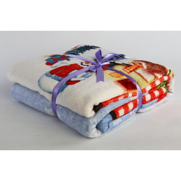 Koc ze świątecznym motywem z mieszanki bawełny 150x200 cm – Mila Home