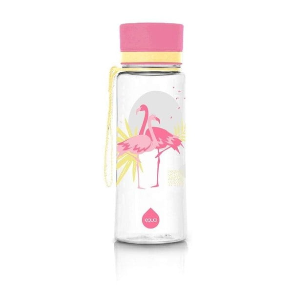 Różowa butelka Equa Flamingo, 400 ml
