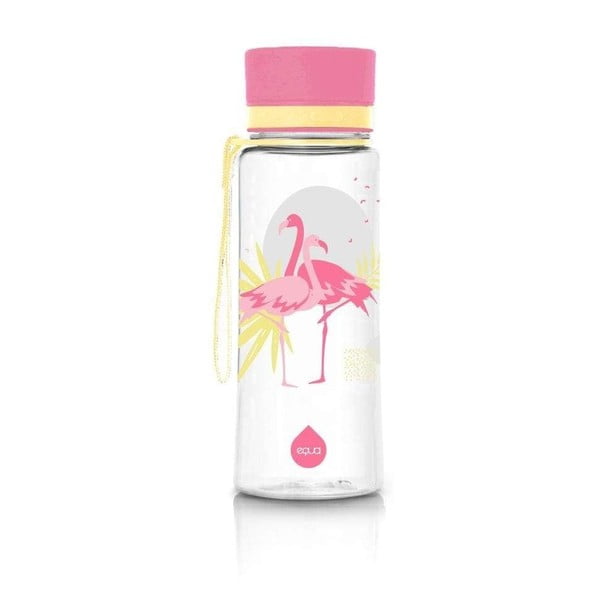 Niebieska butelka Equa Flamingo, 600 ml