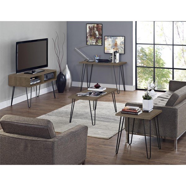 Szafka pod TV w dekorze orzecha w naturalnym kolorze 107x63 cm Owen – Støraa-image-3