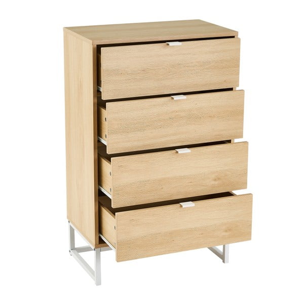 Naturalna wysoka komoda w dekorze brzozy 60x97,5 cm – Casa Selección-image-2