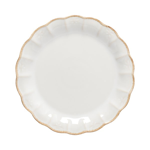 Biały kamionkowy talerz deserowy Casafina, ⌀ 23 cm