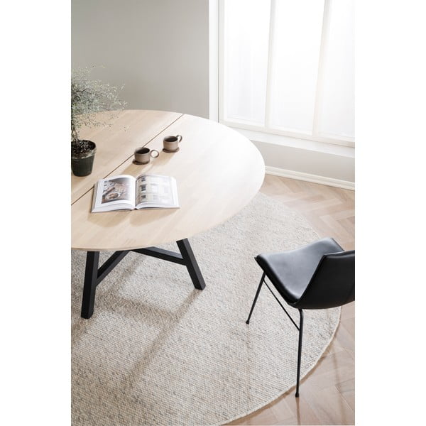 Okrągły stół z blatem w dekorze dębu 150x150 cm Carradale – Rowico-image-2