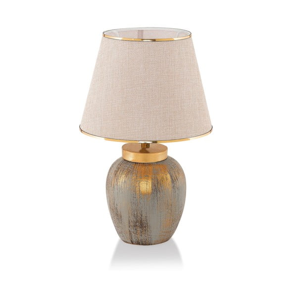 Lampa stołowa w kremowo-złotym kolorze (wysokość 47 cm) – Opviq lights