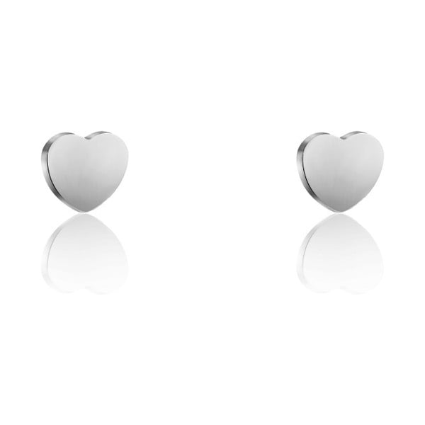 Damskie kolczyki ze stali nierdzewnej w srebrnym kolorze w kształcie serca Emily Westwood