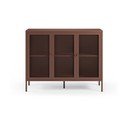Bordowa metalowa komoda 121x90x40 cm Fayna – Marckeric