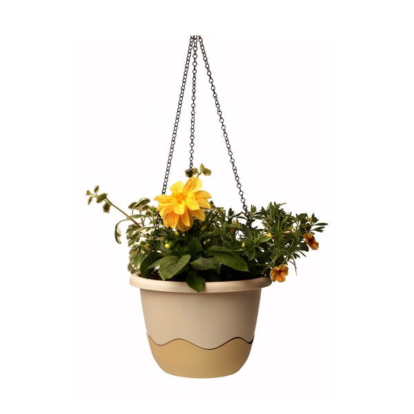 Biała doniczka z systemem nawadniania do zawieszenia Plastia Mareta, dł. 25 cm-image-3