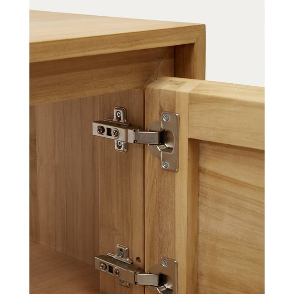 Niska wisząca szafka pod umywalkę z litego drewna tekowego 120x40 cm Yenit – Kave Home-image-4