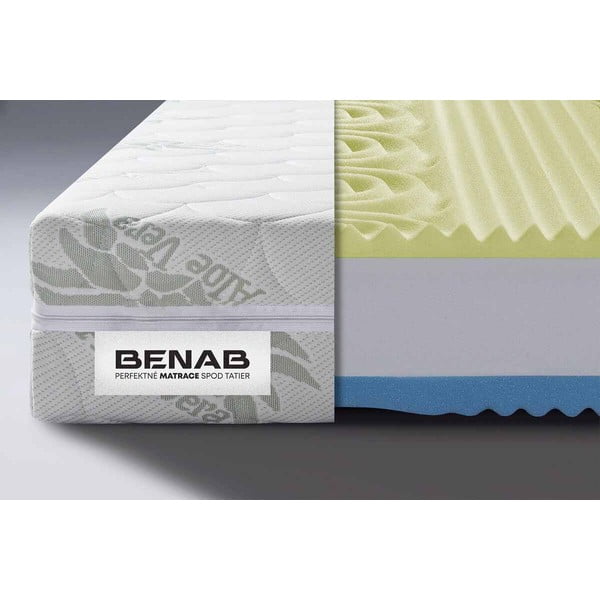 Twardy/średnio twardy dwustronny materac piankowy 90x200 cm BonLife VISCO – BENAB-image-1