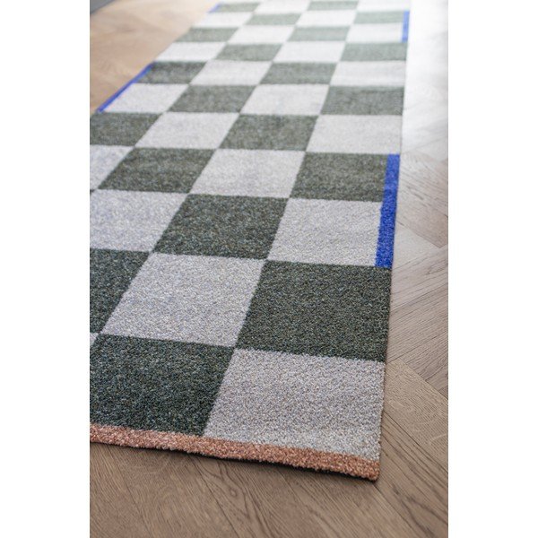 Ciemnozielony/kremowy chodnik odpowiedni do prania 77x242 cm Square – Mette Ditmer Denmark-image-1