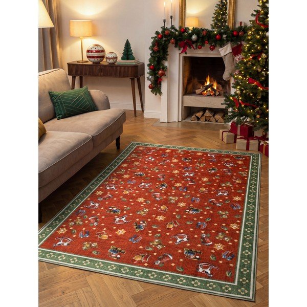 Czerwony/zielony dywan ze świątecznym motywem 160x230 cm Toy's Delight Nostalgic Noel Red Green – Villeroy&Boch-image-1
