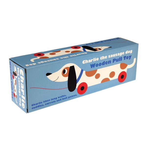 Drewniany jamnik na sznurku Rex London Charlie The Sausage Dog, dł. 31,5 cm-image-3