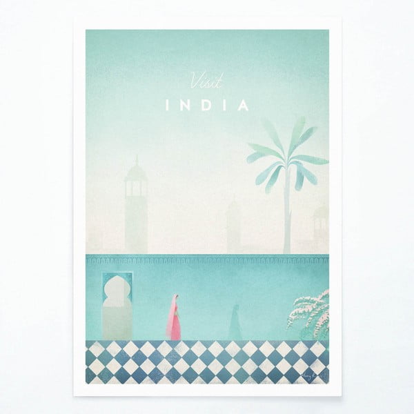 Plakat Travelposter India, 50 x 70 cm