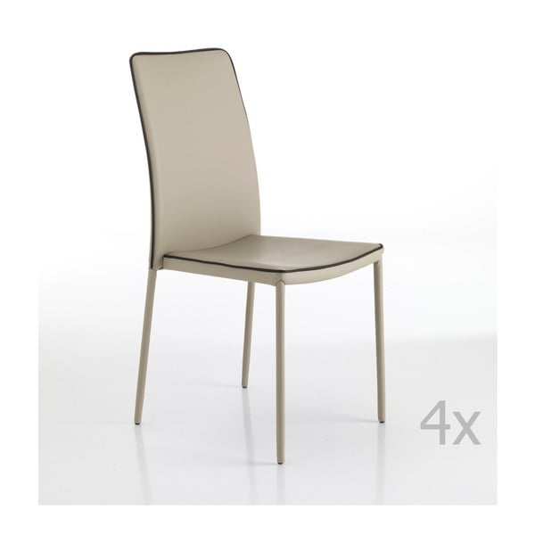 Beżowe krzesła zestaw 2 szt. Kable – Tomasucci