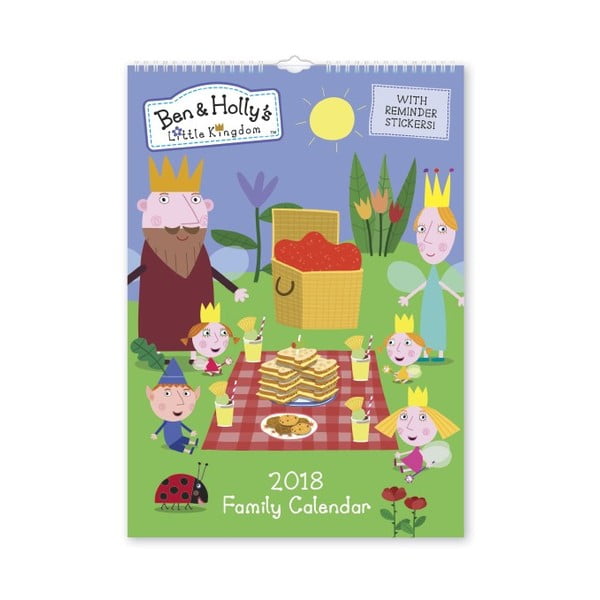 Rodzinny kalendarz wiszący 2018 Portico Designs Ben & Holly, A3
