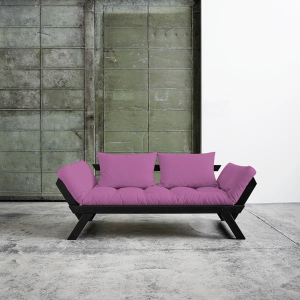 Sofa rozkładana Karup Bebop Black/Taffy Pink