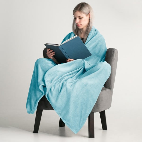 Turkusowy koc DecoKing Mic, 150x200 cm-image-1