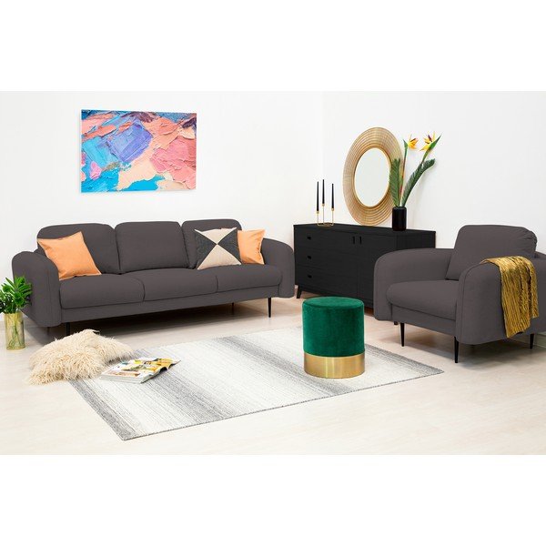 Antracytowa sofa Vivonita Skolm, 213 cm-image-1