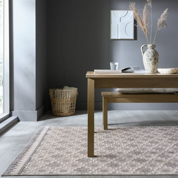 Szarobeżowy dywan odpowiedni do prania 78x150 cm Graysen – Flair Rugs-image-1