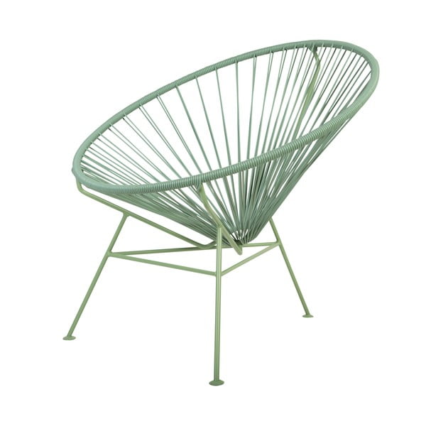 Zielonyé fotel z zieloną podstawą OK Design Condesa