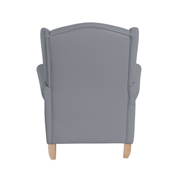 Szary fotel uszak z imitacji skóry Max Winzer Verita Leather-image-4