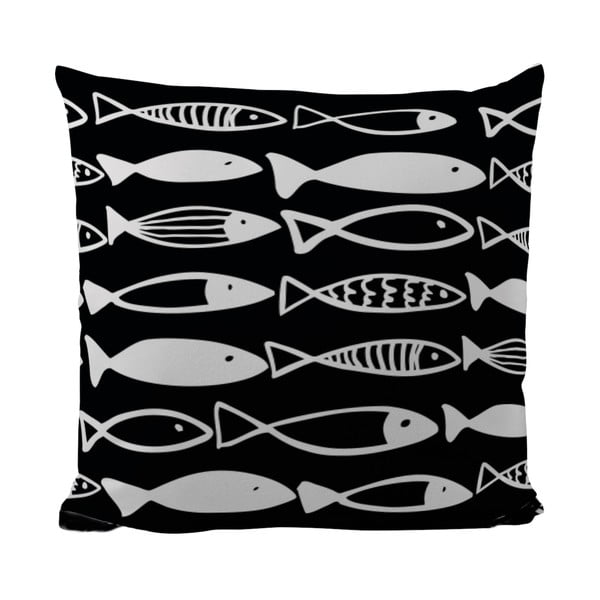 Poduszka Black Shake Fish Family, 50x50 cm
