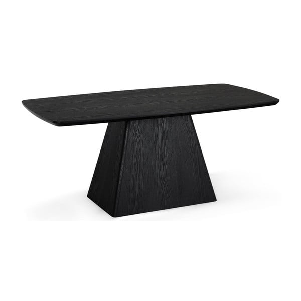 Czarny stół z blatem w dekorze dębu 90x180 cm Star – Furnhouse
