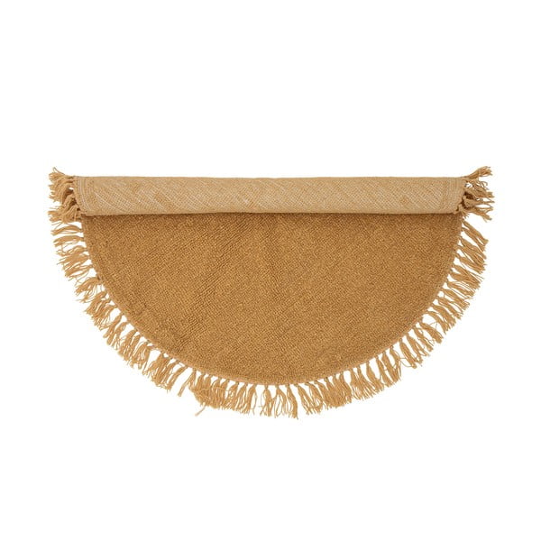 Pomarańczowy wełniany okrągły dywan ø 110 cm Lenea − Bloomingville-image-3