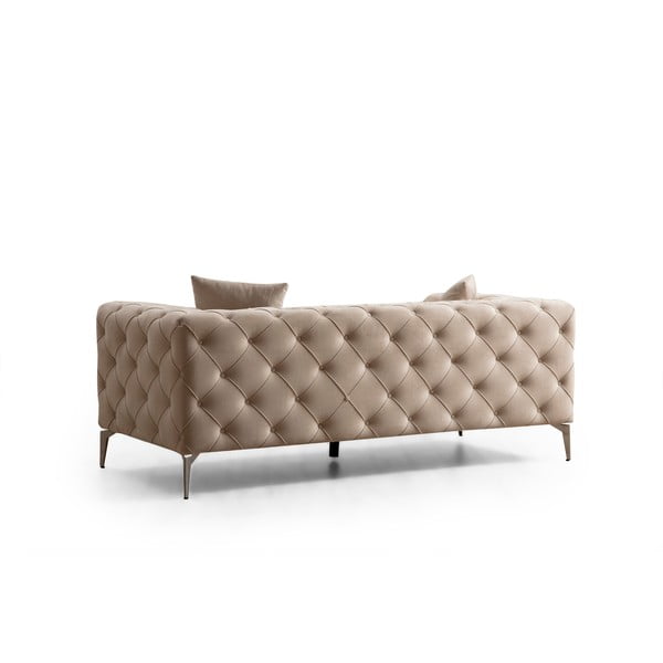 Beżowa aksamitna sofa 197 cm Como – Balcab Home-image-2
