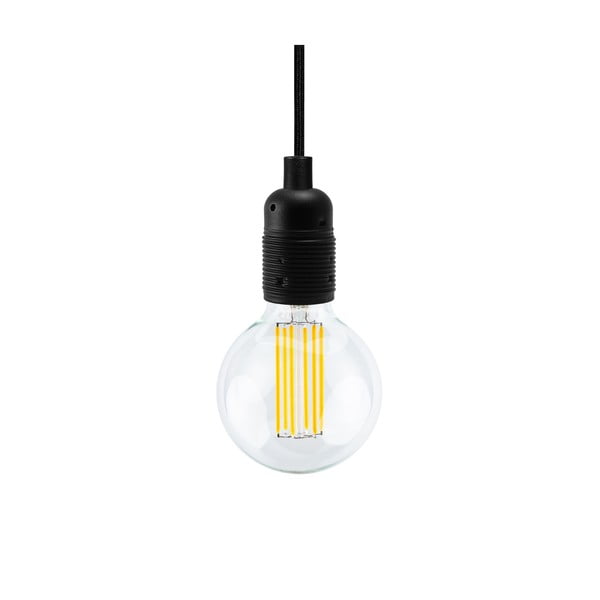 Czarna lampa wisząca z 5 żarówkami Bulb Attack Uno Basic Globe Clear-image-2
