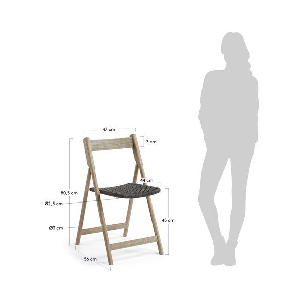 Zestaw 2 składanych krzeseł ogrodowych La Forma Picot-image-3