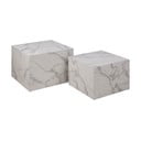 Białe stoliki w dekorze marmuru zestaw 2 szt. 58x58 cm Dice – Actona
