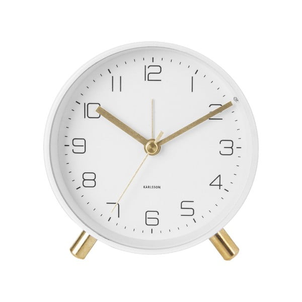 Biały budzik Karlsson Lofty, ø 11 cm-image-1