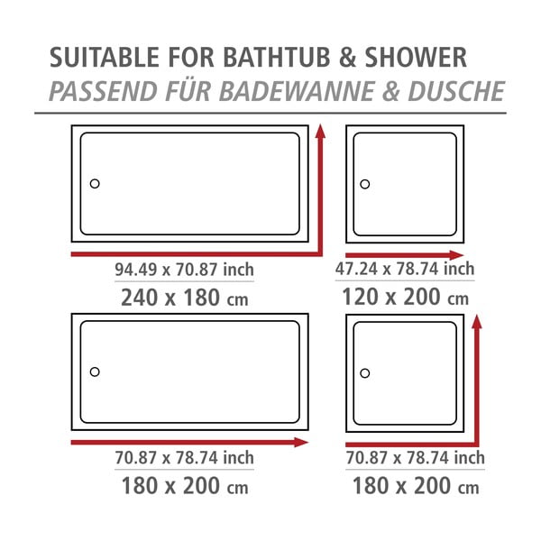 Zasłona prysznicowa 180x200 cm Pastel Dots – Wenko-image-2